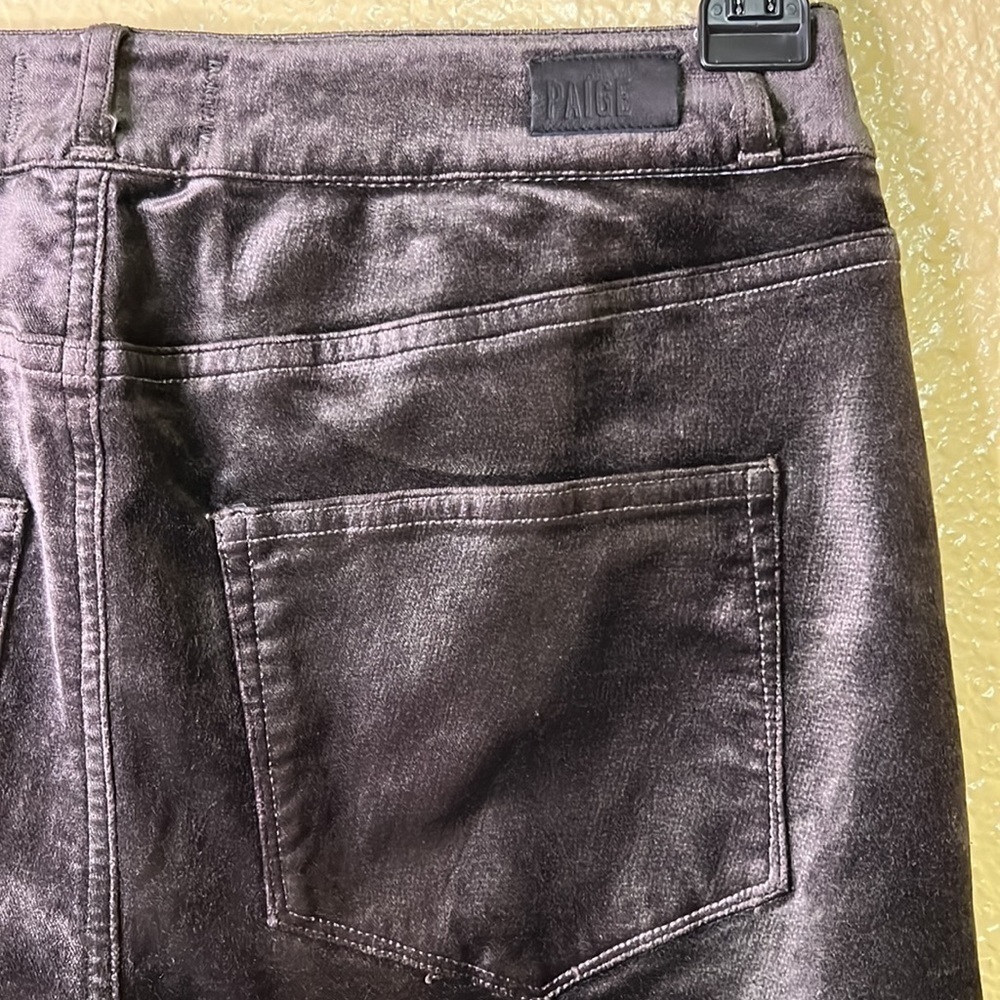 PAIGE Womens Deep Juniper HUXTON Velvet Ultra Skinny Jeans 27 - Picture 6 of 6